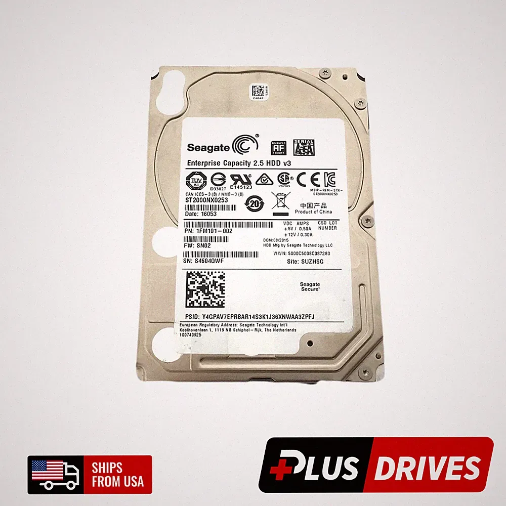2TB SATA ST2000NX0253 Seagate 2.5 Enterprise Hard Drive 7200 RPM 6Gbps 128MB