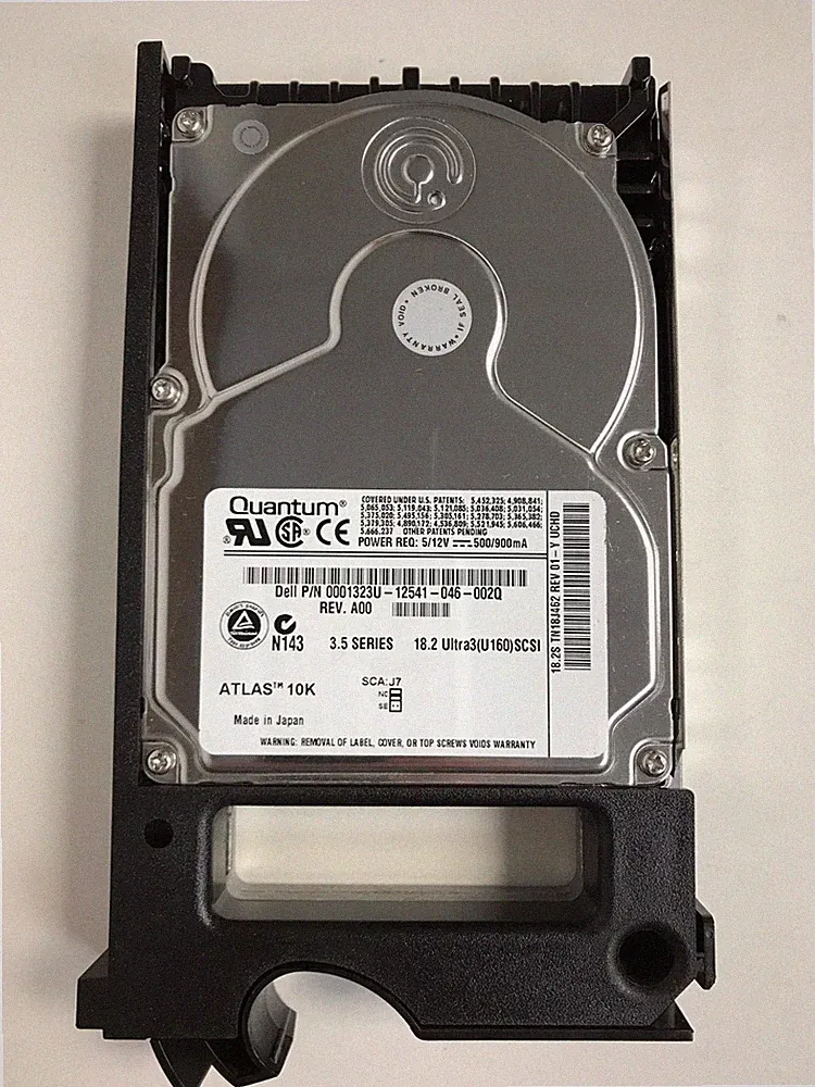 DELL 1323U 18.2GB 3.5 ULTRA3 U160 10K SCSI HARD DRIVE W/TRAY QUANTUM ATLAS 10K