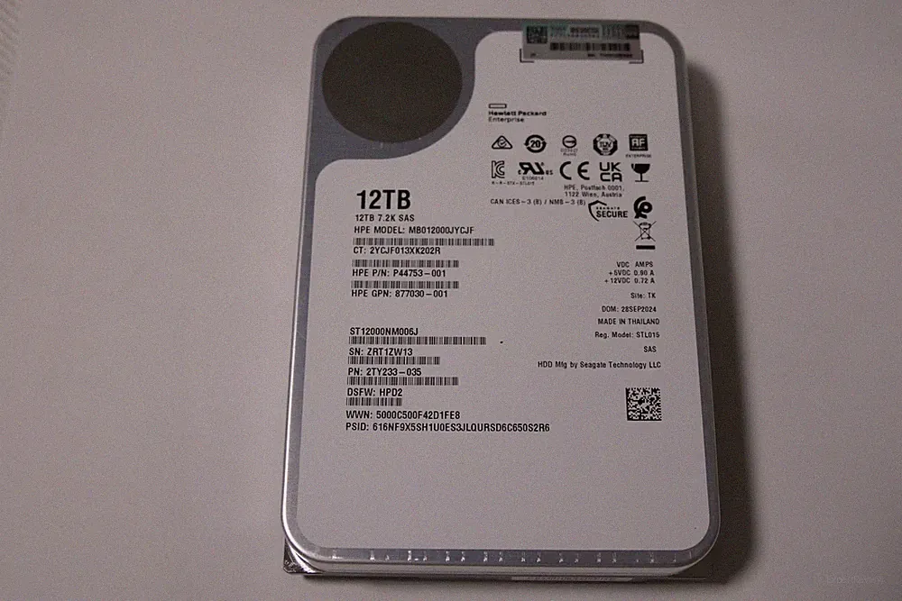 HPE 12TB 3.5" SAS 12gb/s Enterprise Hard Drive / Seagate ST1200NM006J