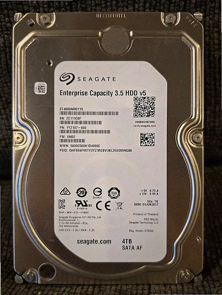Seagate ST4000NM0115 1YZ107-002 4TB 7200RPM 3.5" SATA Enterprise HDD