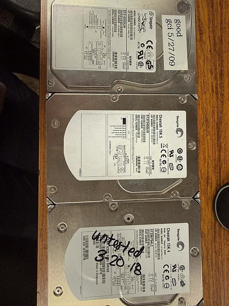 Various Hard Drives 3.5in SATA and SCSI 4.5GB-1.5TB (Untested, Good Condition)
